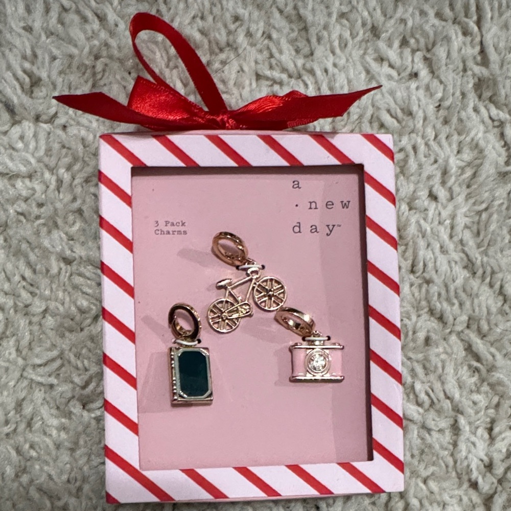 A New Day Red and Gold Charm Set